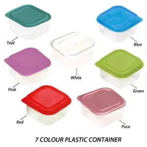 Square Mini Plastic Storage Containers Clear Jewelry Box Food Pots